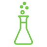 The icon of analysis for algae lipid content.