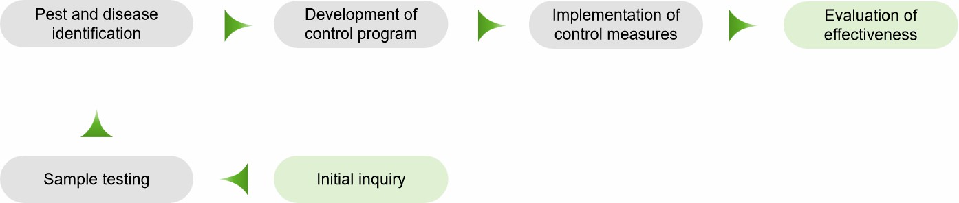 Fig.2 Our process of agricultural quarantine.